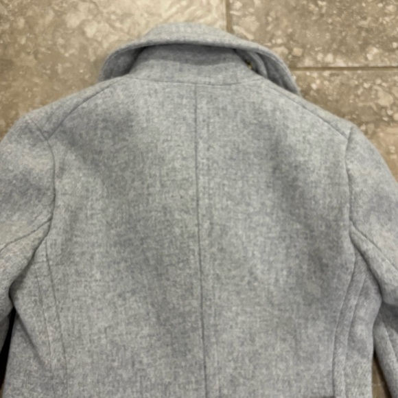 J.Crew Majesty‎ Peacot In Stadium Cloth F4923 sz 0 silver - Picture 9 of 16